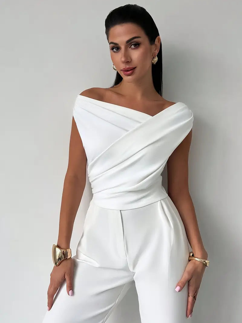 Céleste | Elegancka Bluzka Z Ozdobnym Drapowaniem