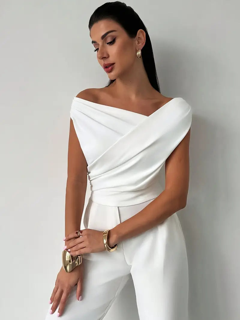 Céleste | Elegancka Bluzka Z Ozdobnym Drapowaniem