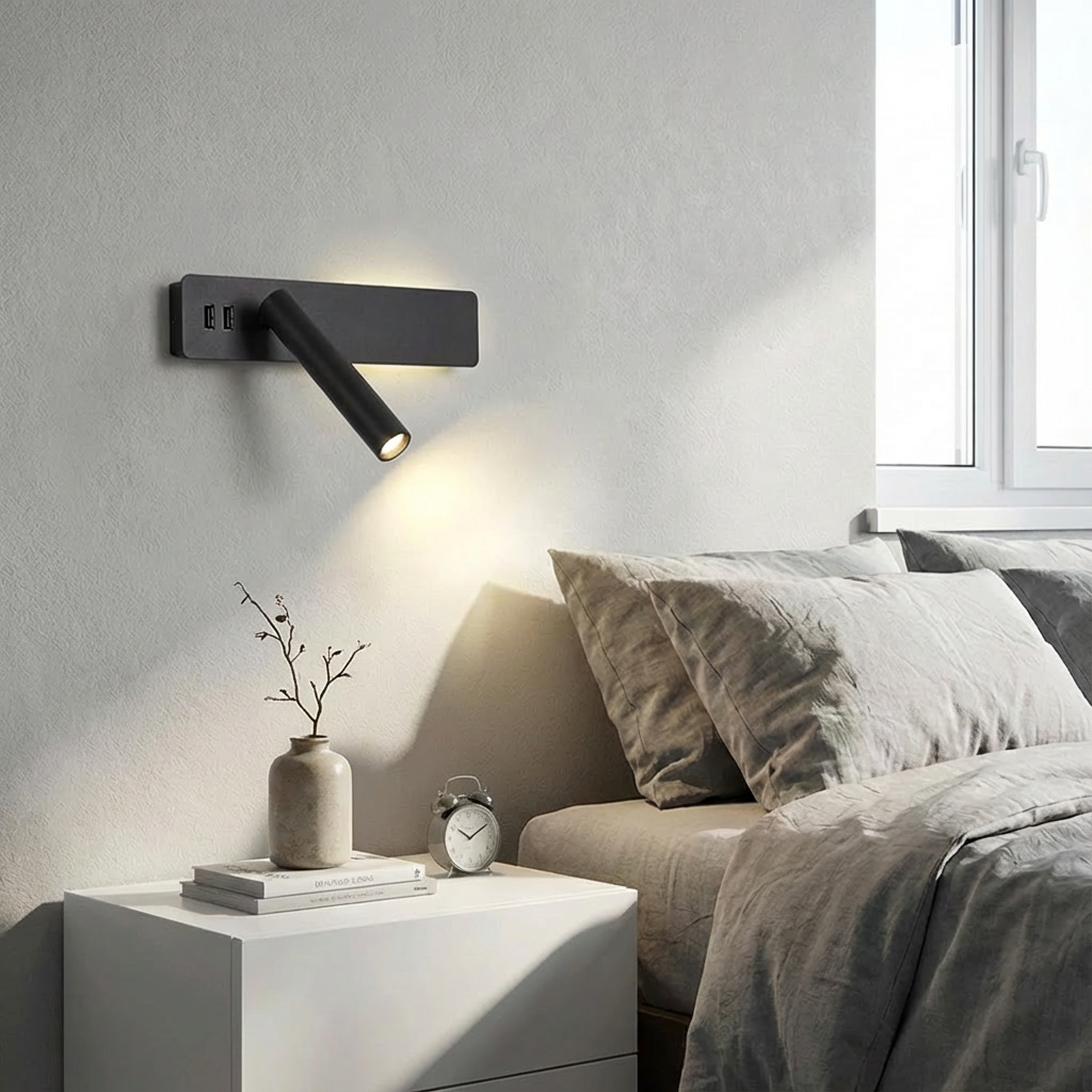 Lampa Ścienna LED Z Regulowanym Ramieniem Do Czytania