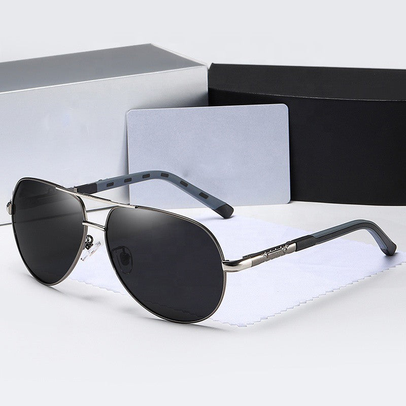 Okulary Przeciwsłoneczne Aviator Czarno Złote