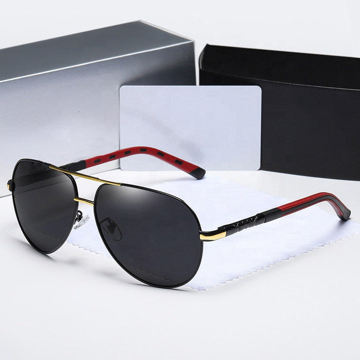 Okulary Przeciwsłoneczne Aviator Czarno Złote