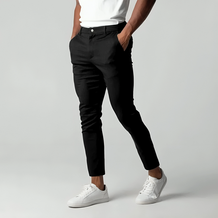 Marek | Spodnie Chino Muscle Fit Z Elastyczną Talią
