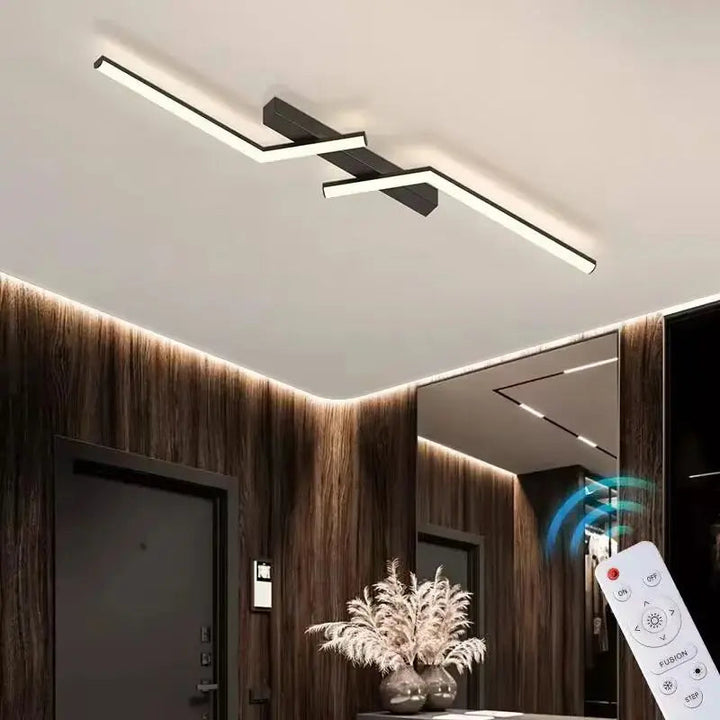 Lampa Sufitowa LED Z Liniową Formą Do Oświetlenia Wnętrz