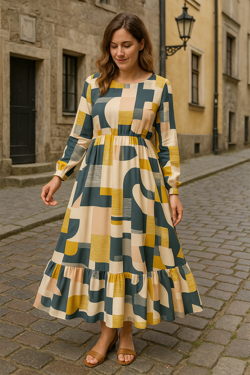 Natalia | Damska Elegancka Letnia Sukienka Midi | Wakacyjna