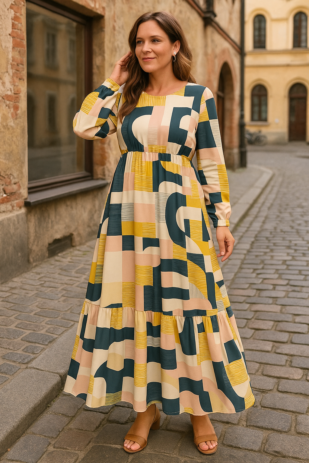 Natalia | Damska Elegancka Letnia Sukienka Midi | Wakacyjna