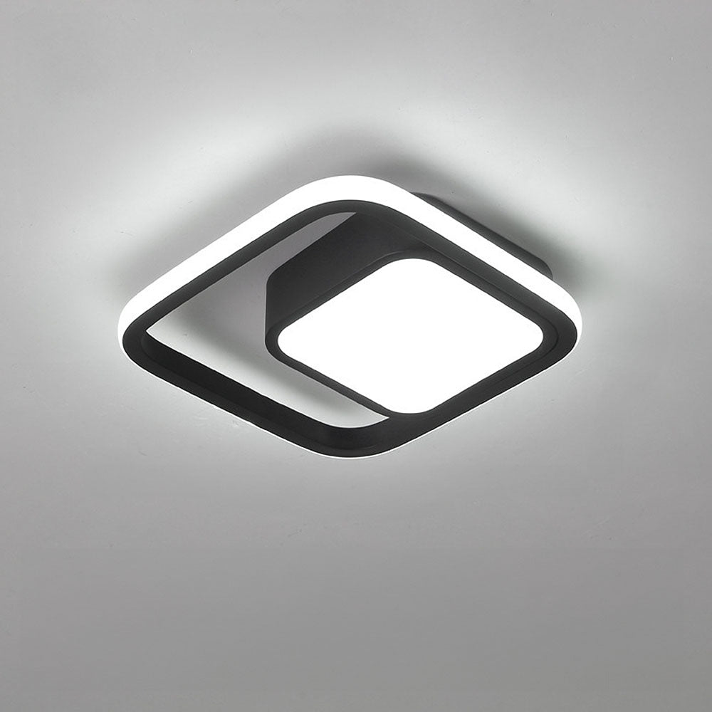 Nowoczesna Lampa Sufitowa Z Podwójnym Pierścieniem LED
