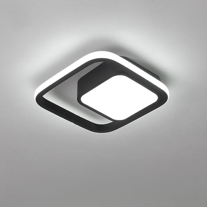 Nowoczesna Lampa Sufitowa Z Podwójnym Pierścieniem LED
