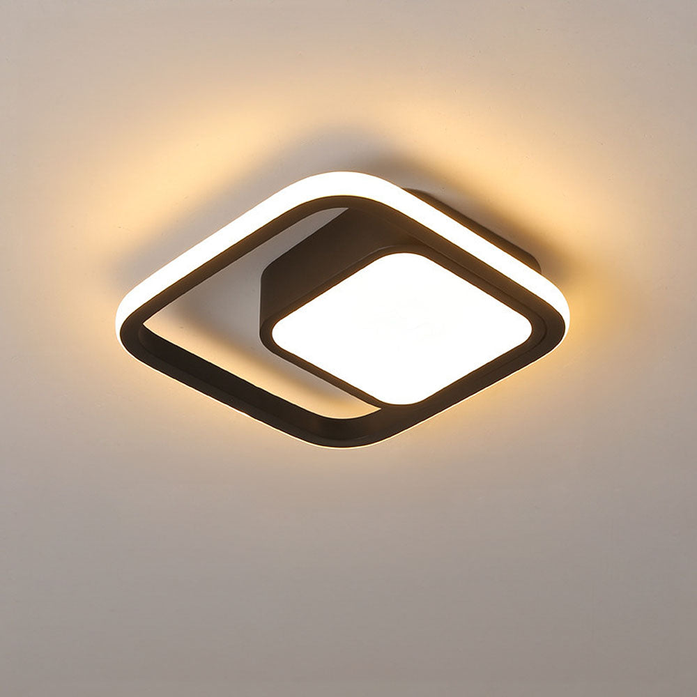 Nowoczesna Lampa Sufitowa Z Podwójnym Pierścieniem LED