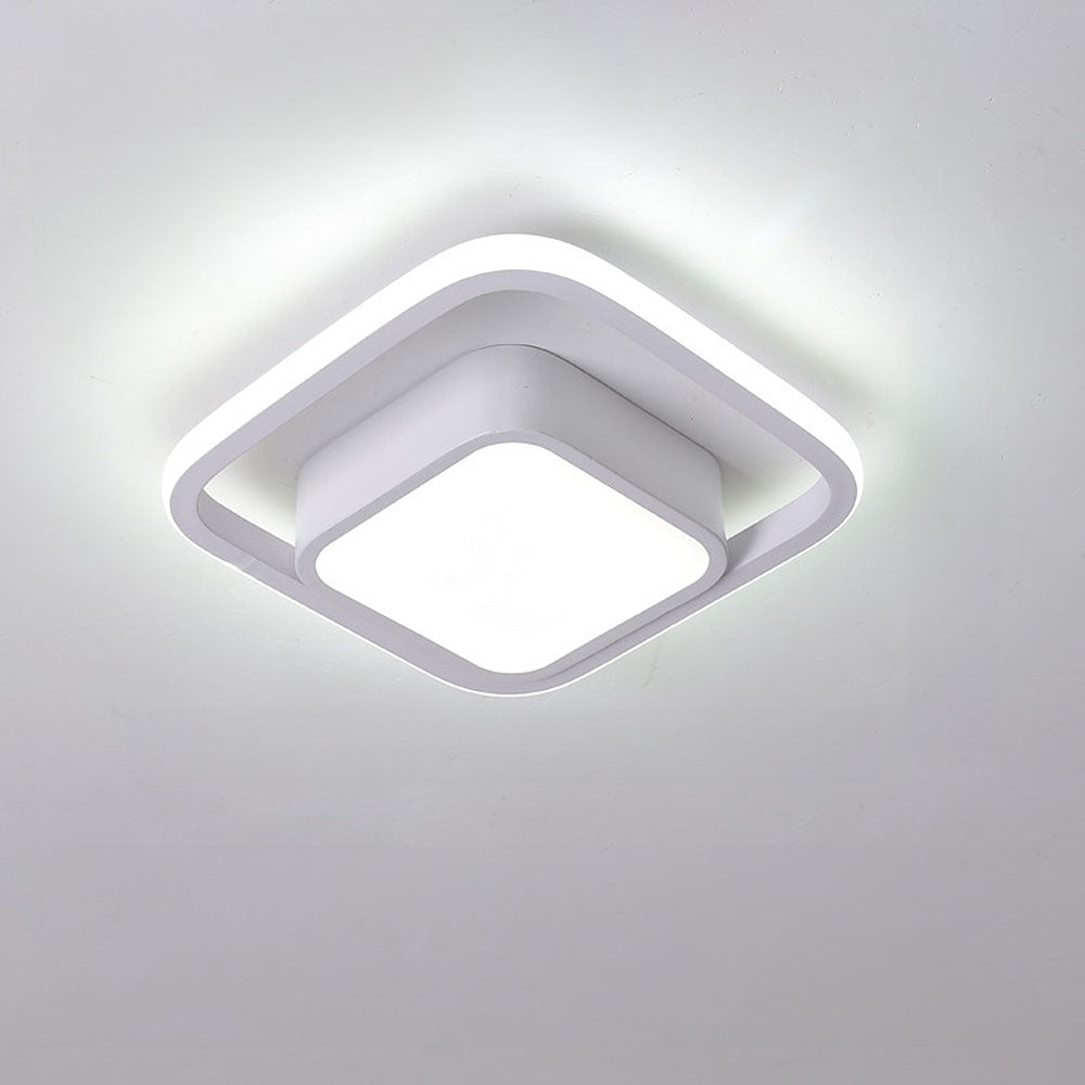 Nowoczesna Lampa Sufitowa Z Podwójnym Pierścieniem LED