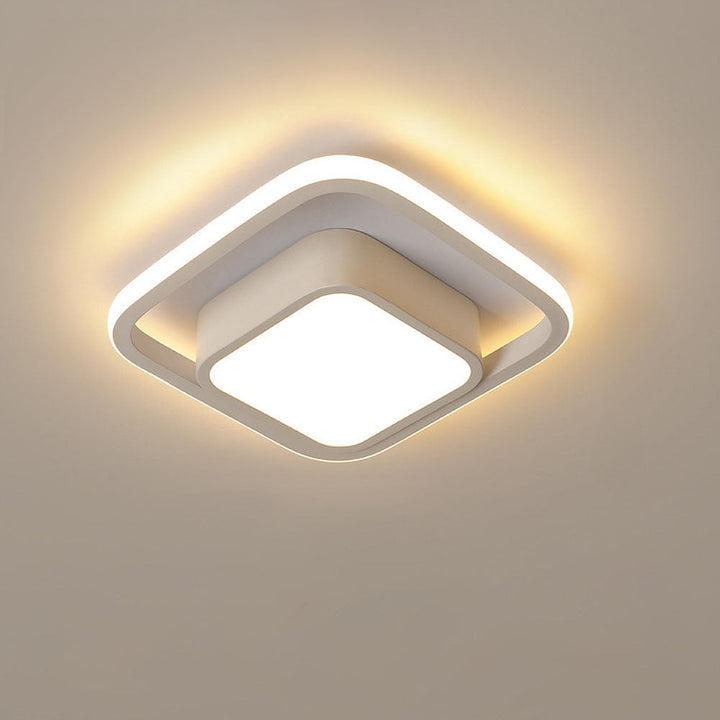 Nowoczesna Lampa Sufitowa Z Podwójnym Pierścieniem LED