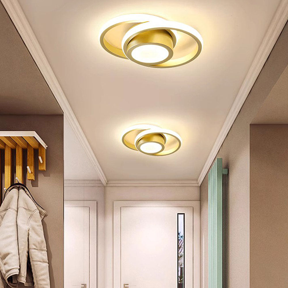 Nowoczesna Lampa Sufitowa Z Podwójnym Pierścieniem LED