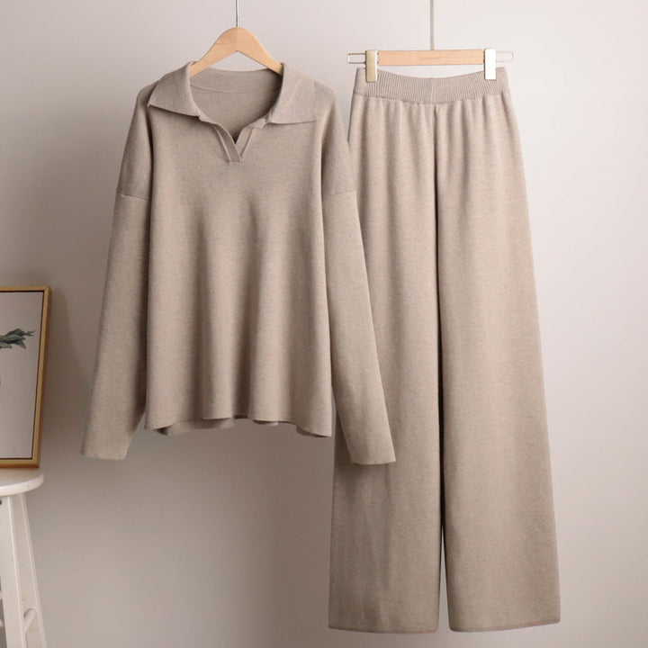 Indy | Oversize Komplet Lounge Z Szerokimi Spodniami