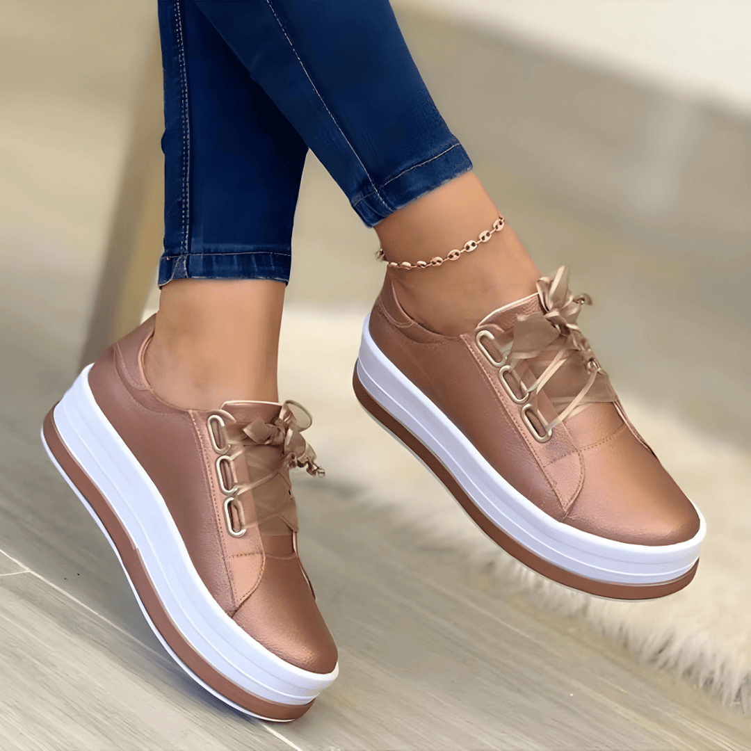 Ortopedyczne Sneakersy Damskie Sznurowane