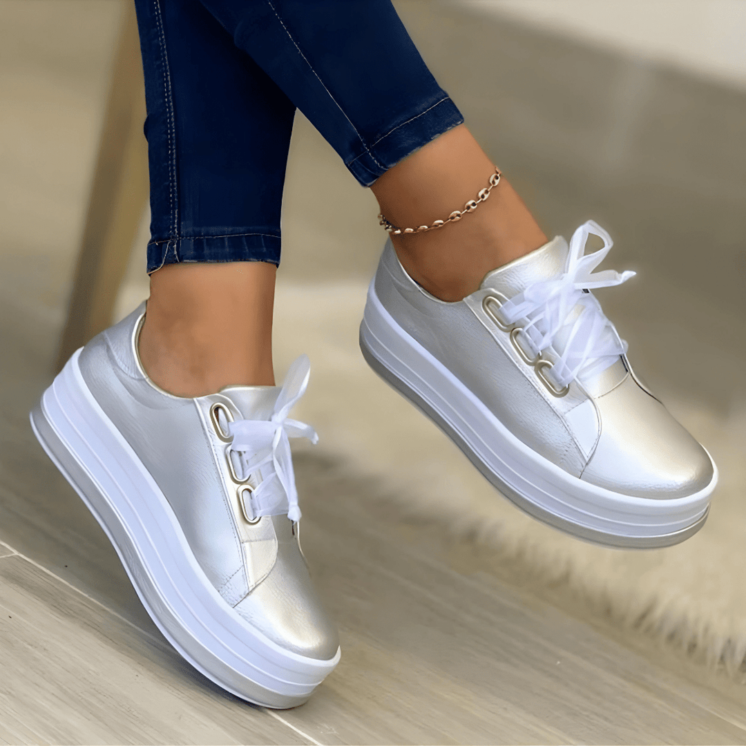 Ortopedyczne Sneakersy Damskie Sznurowane