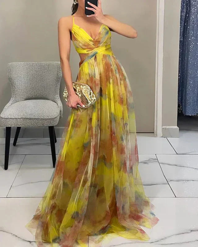 Natalia | Sukienka Damska Maxi Letnia Na Ramiączkach