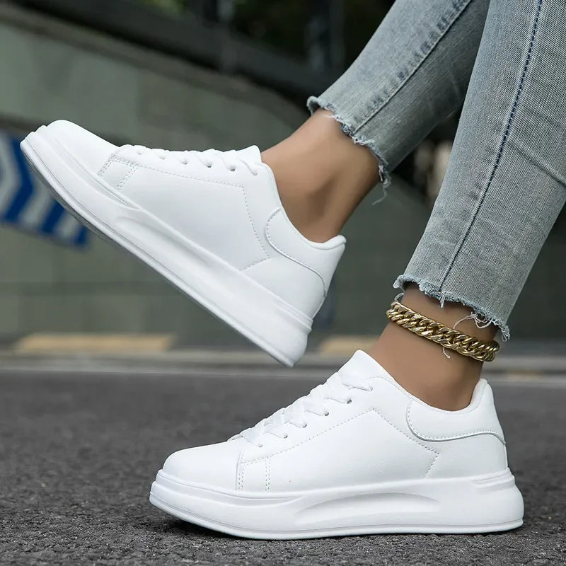 Sneakersy Damskie Klasyczne Z Grubszą Podeszwą