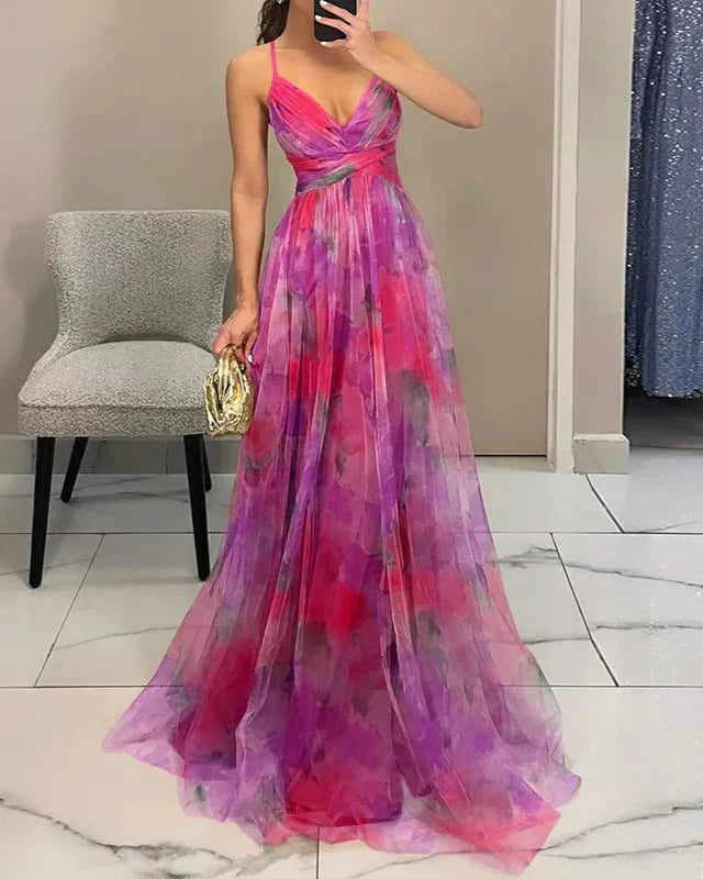 Natalia | Sukienka Damska Maxi Letnia Na Ramiączkach