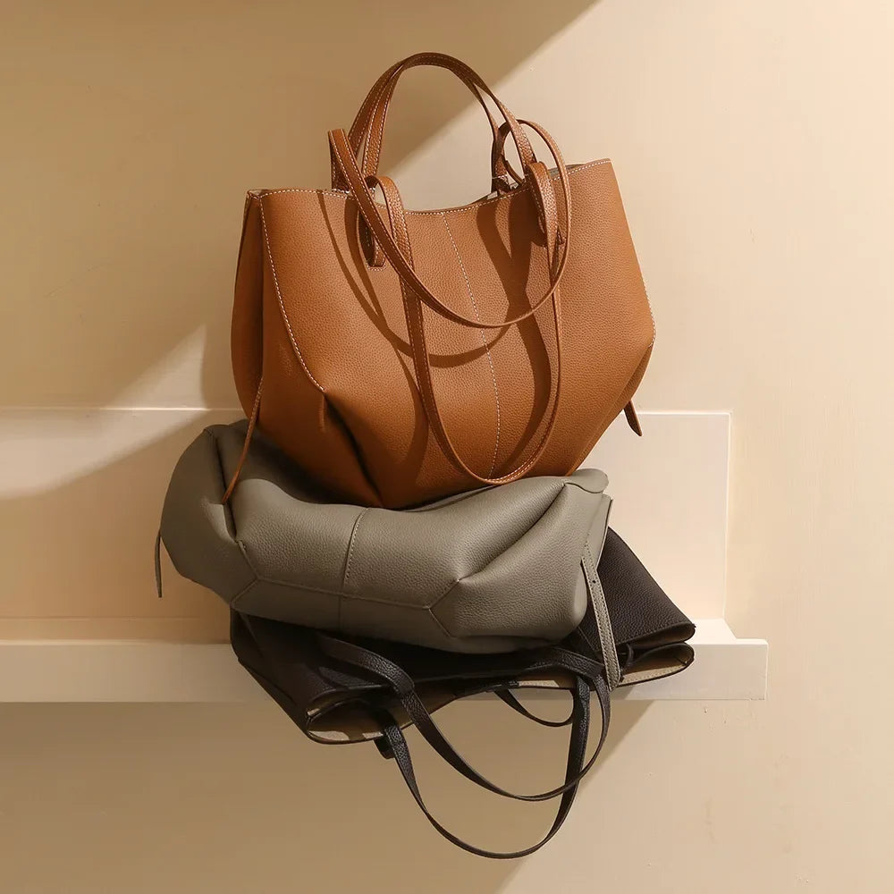 Duża Torebka Damska Shopper Na Ramię