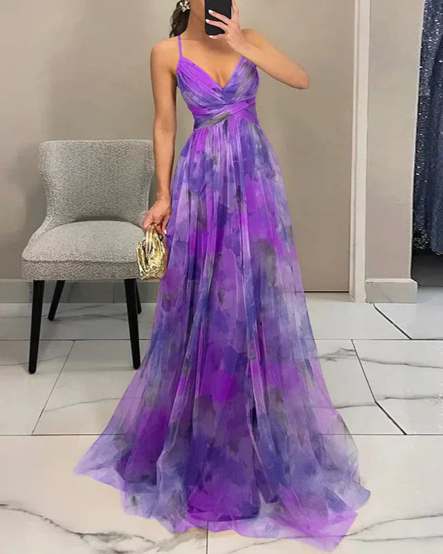 Natalia | Sukienka Damska Maxi Letnia Na Ramiączkach
