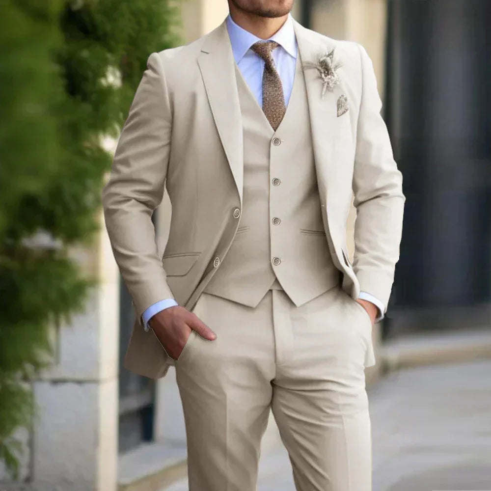Lorenzo | Trzyczęściowy Garnitur Slim Fit