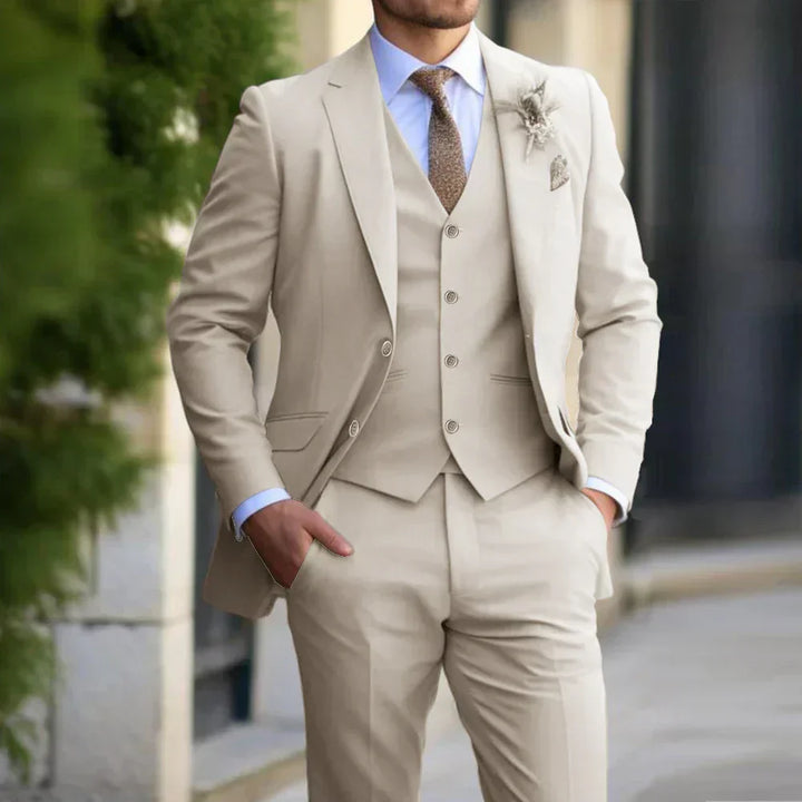 Lorenzo | Trzyczęściowy Garnitur Slim Fit