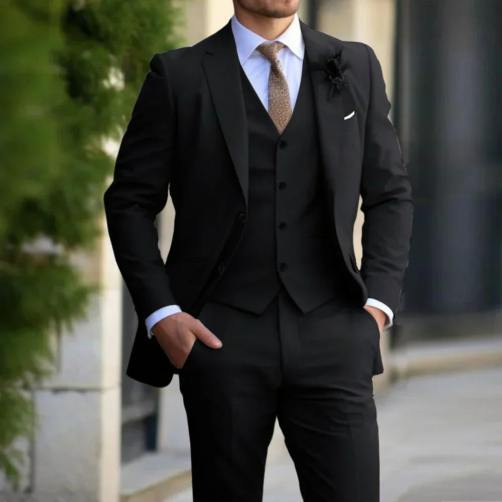 Lorenzo | Trzyczęściowy Garnitur Slim Fit