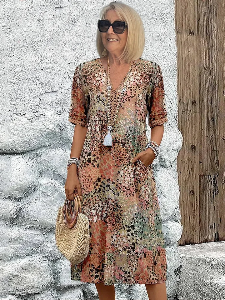 Elżbieta | Sukienka Midi Na Wesele Elegancka