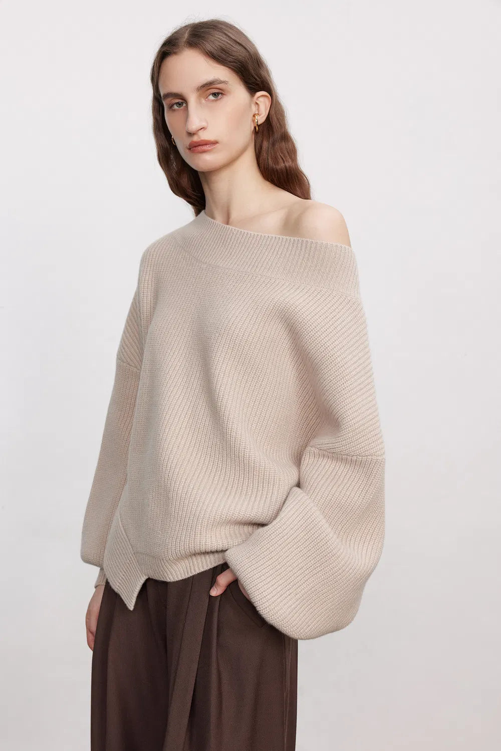 Sweter Damski Oversize Dzianinowy | Luźny Krój