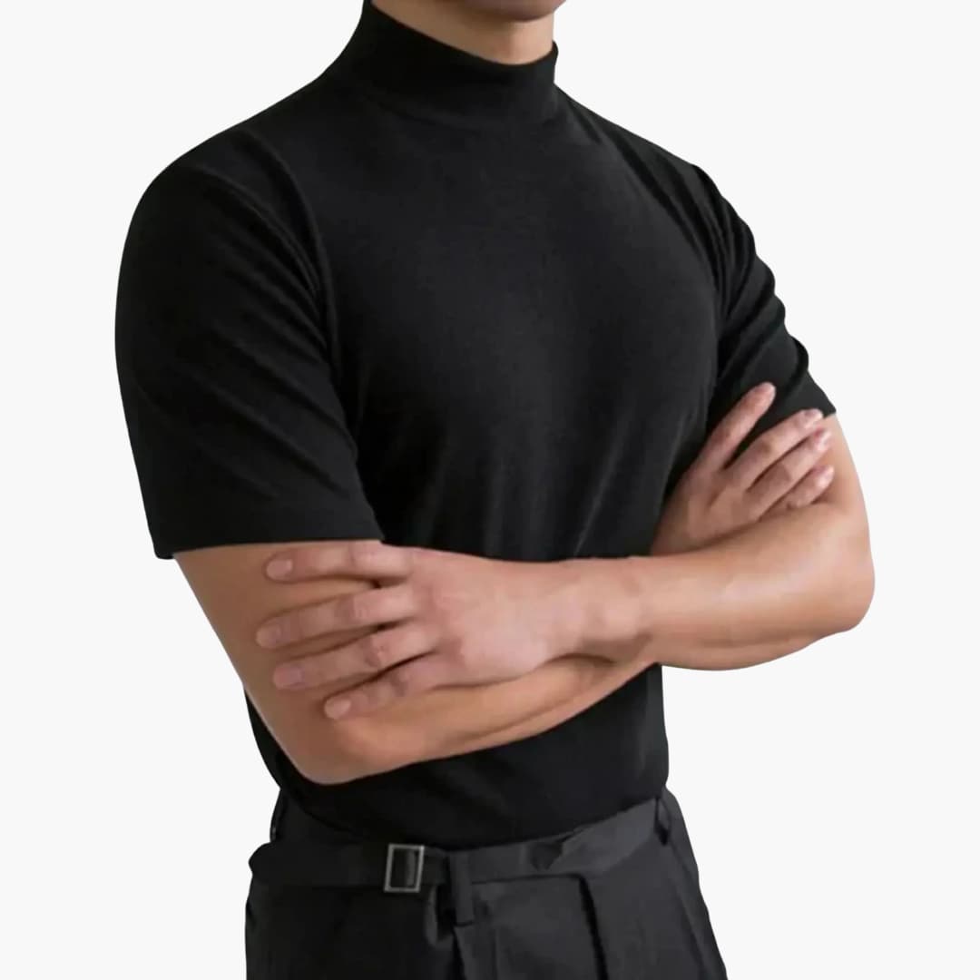 Filip | Koszulka Męska Ze Stójką Slim Fit