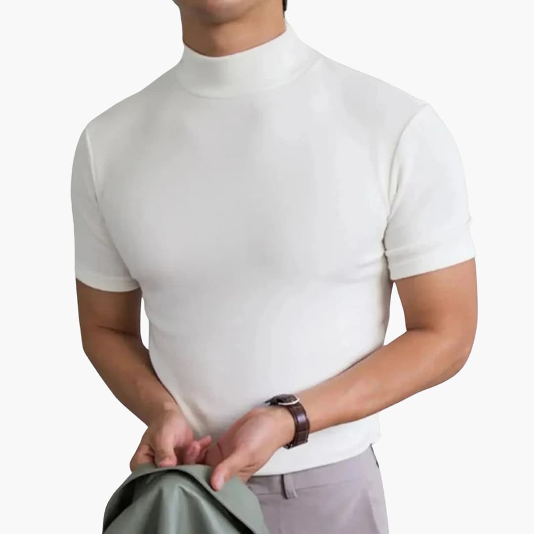 Filip | Koszulka Męska Ze Stójką Slim Fit