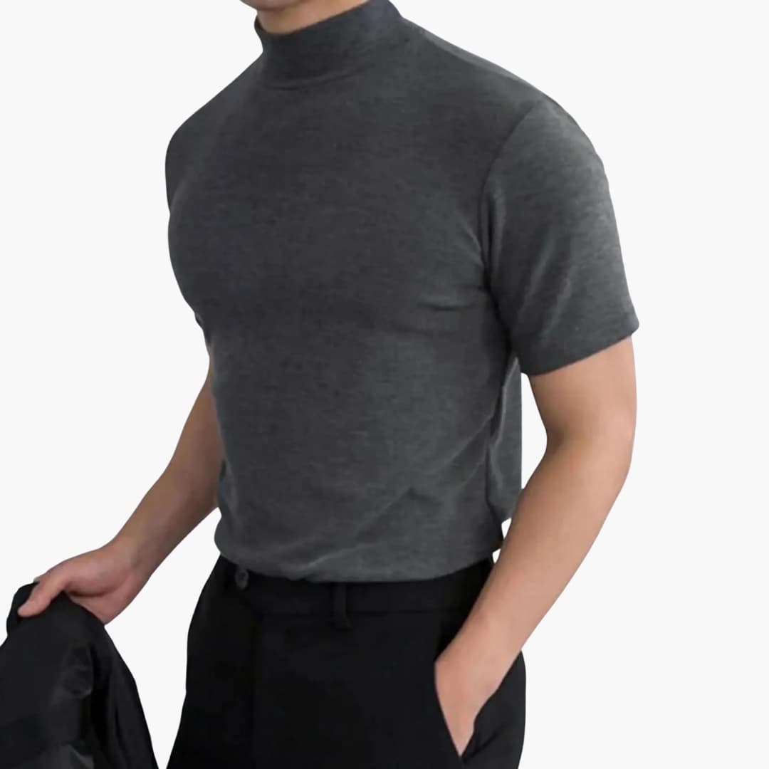Filip | Koszulka Męska Ze Stójką Slim Fit