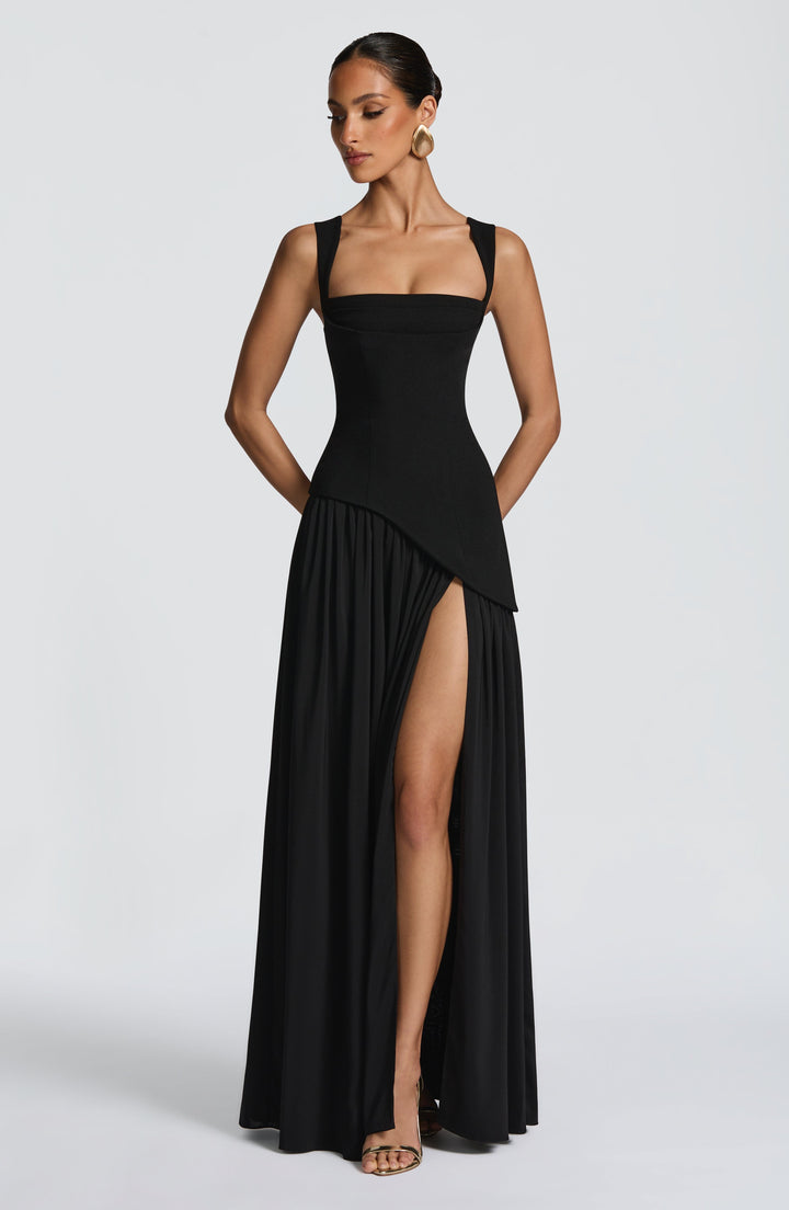 Karolina | Sukienka Damska Maxi Satynowa Elegancka