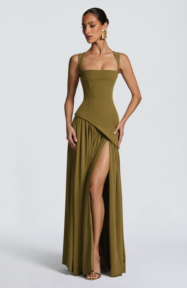 Karolina | Sukienka Damska Maxi Satynowa Elegancka