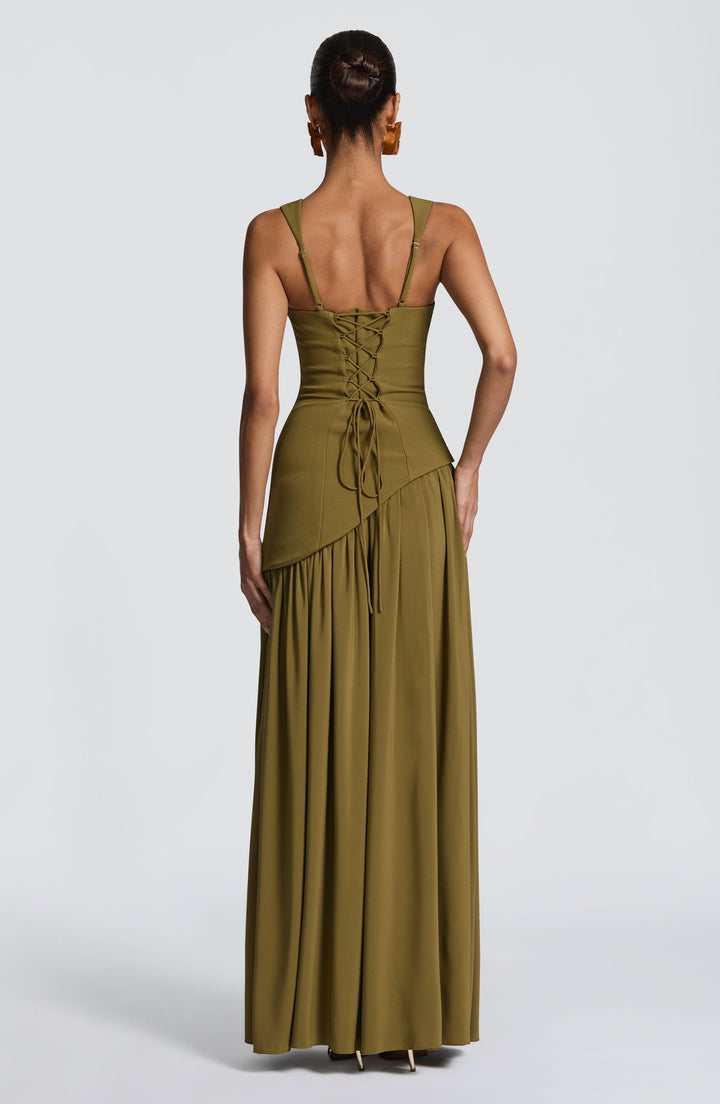 Karolina | Sukienka Damska Maxi Satynowa Elegancka