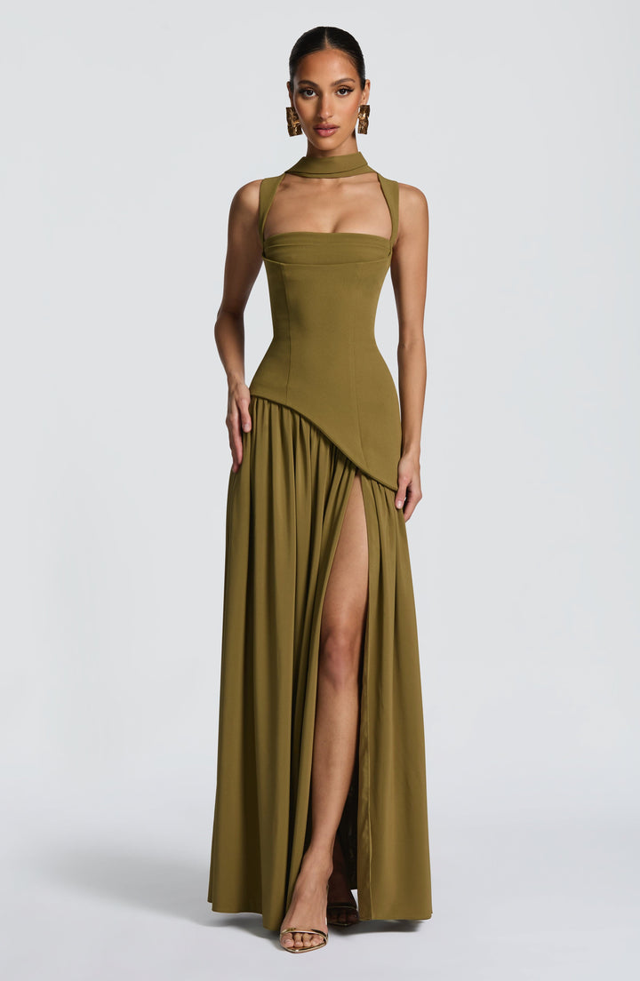 Karolina | Sukienka Damska Maxi Satynowa Elegancka