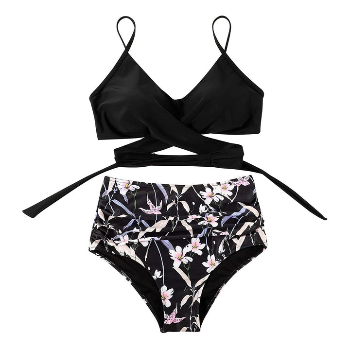 Bikini Damskie Z Wysokim Stanem Kolorowe