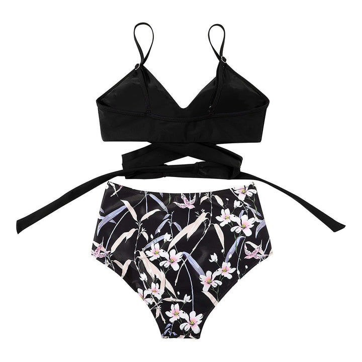 Bikini Damskie Z Wysokim Stanem Kolorowe