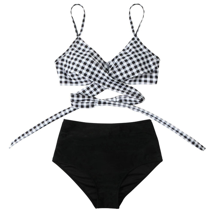 Bikini Damskie Z Wysokim Stanem Kolorowe