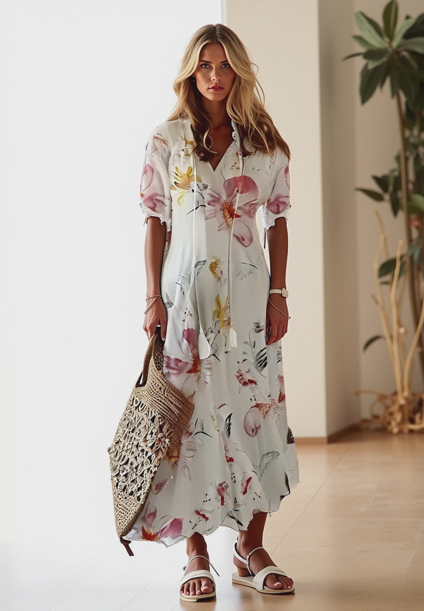 Sukienka Maxi Damska Letnia W Stylu Boho
