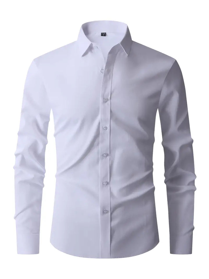 Adrian | Elegancka Koszula Męska Slim Fit Z Guzikami