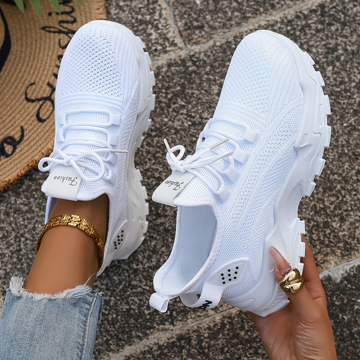 Sneakersy Damskie Niskie Casual Sznurowane