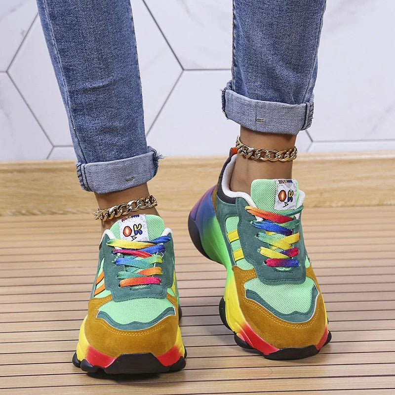 Ortopedyczne Sneakersy Damskie Kolorowe