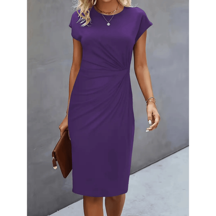 Krystyna | Sukienka Midi Elegancka Bez Rękawów