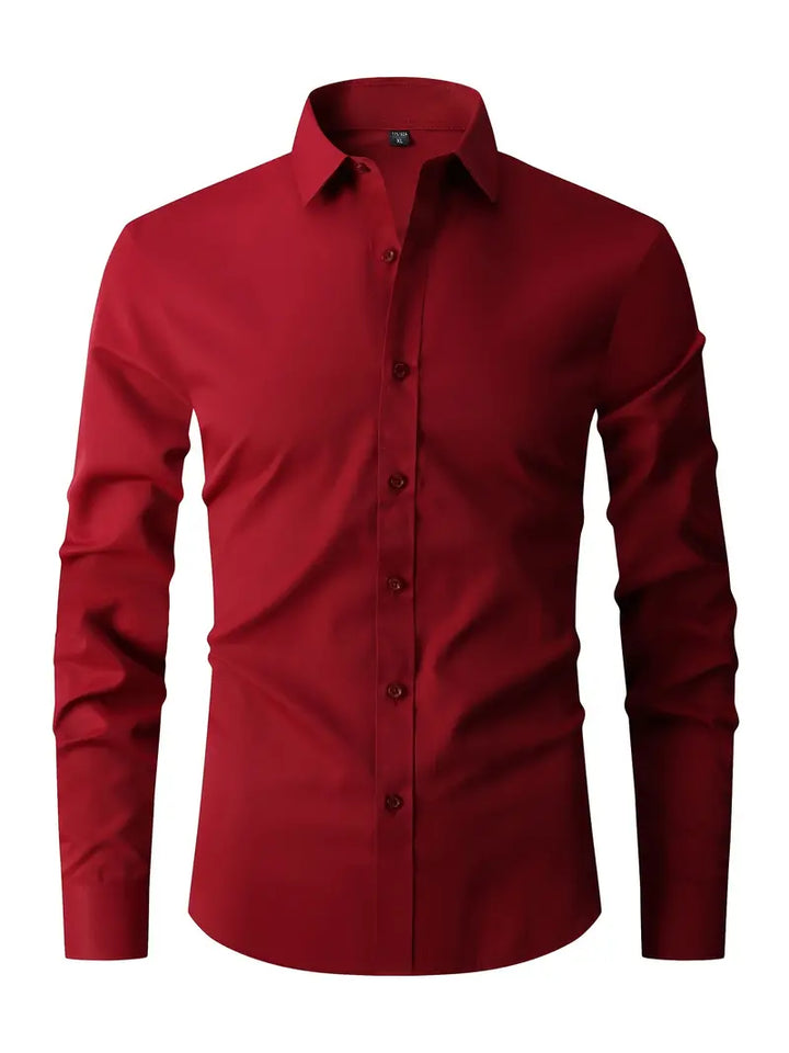 Adrian | Elegancka Koszula Męska Slim Fit Z Guzikami