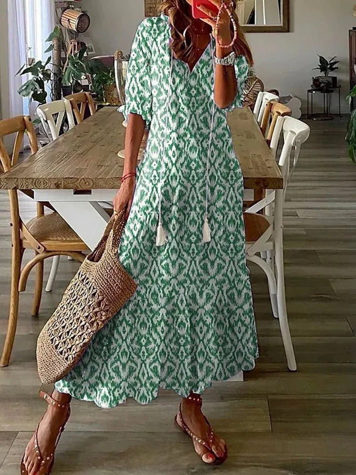 Kamila | Sukienka Damska Maxi Boho Dekolt V