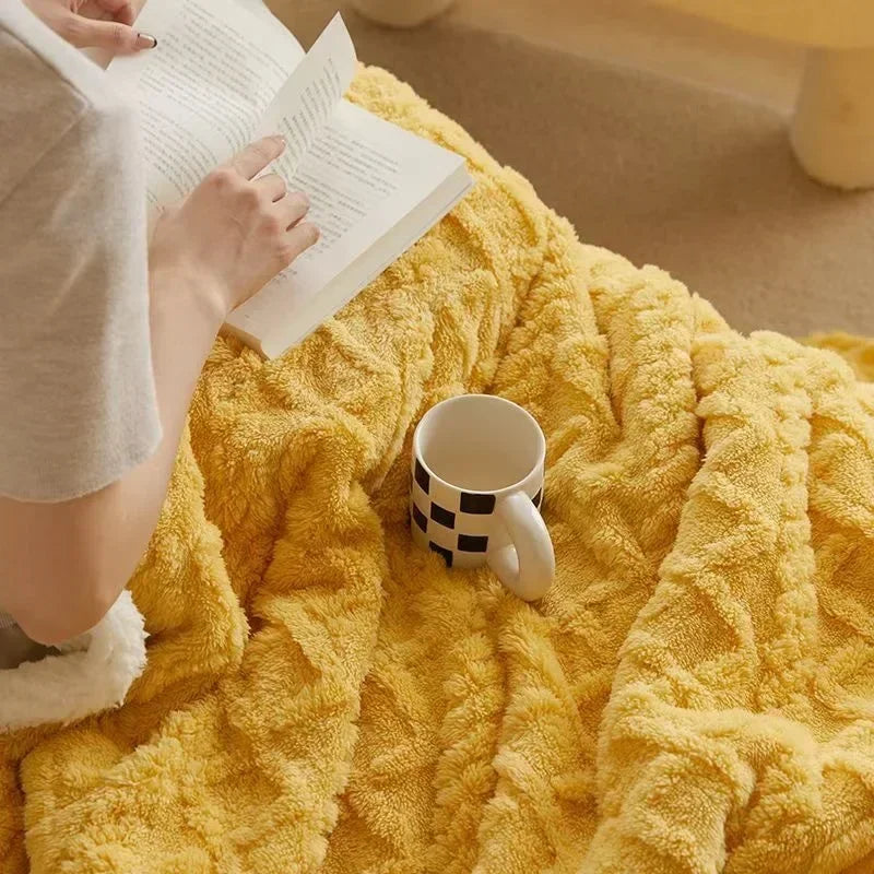 Koc Zimowy Fleece Dwustronny Do Sypialni