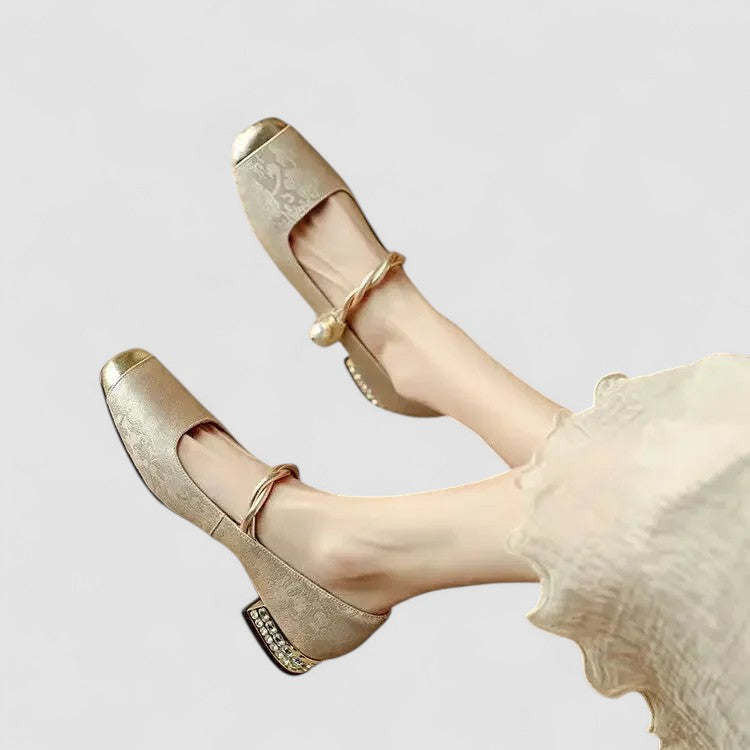 Buty Na Obcasie Mary Jane Damskie