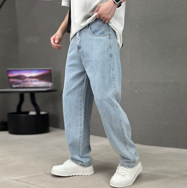 Jeansy Męskie Loose Fit Proste