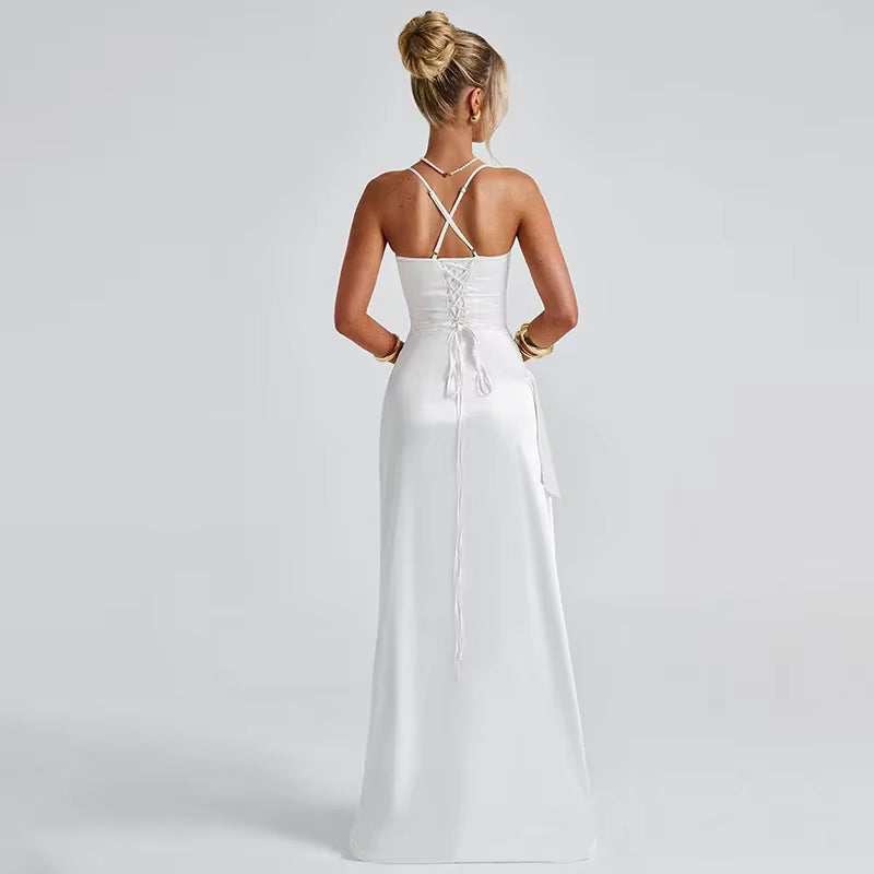 Sukienka Na Wesele Maxi Na Ramiączkach