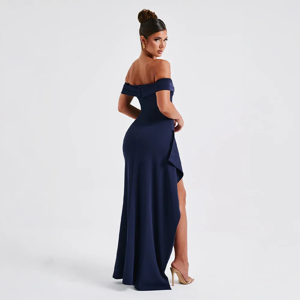 Dominika | Sukienka Maxi Hiszpanka Z Rozcięciem